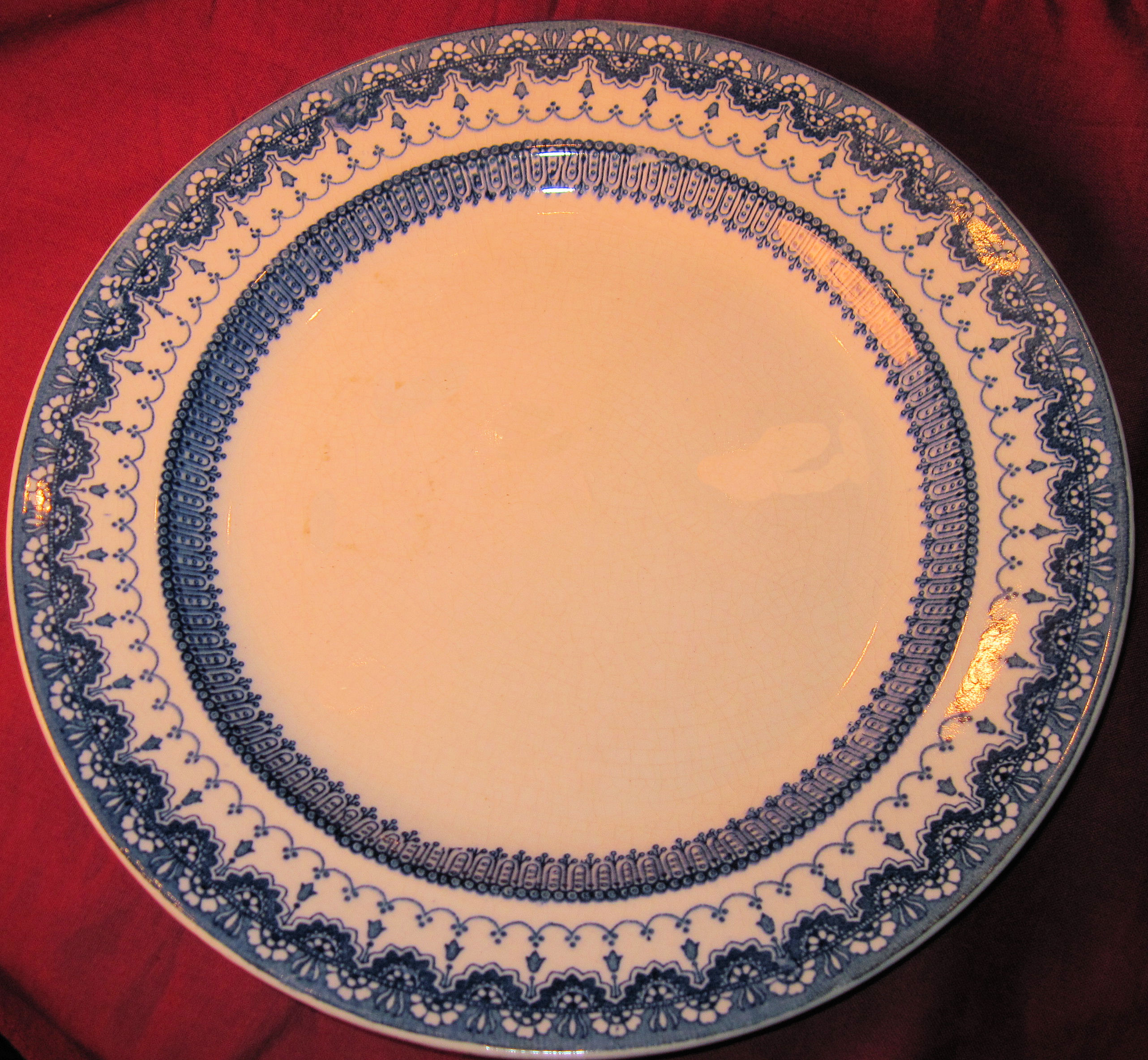 Antique Dinner Plate, Blue Dutchess